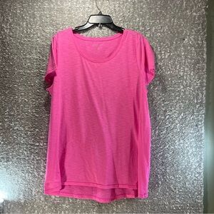 Lilly Pulitzer T-Shirt XXL Pink Polyester Cotton Short Sleeve Round Neck Top